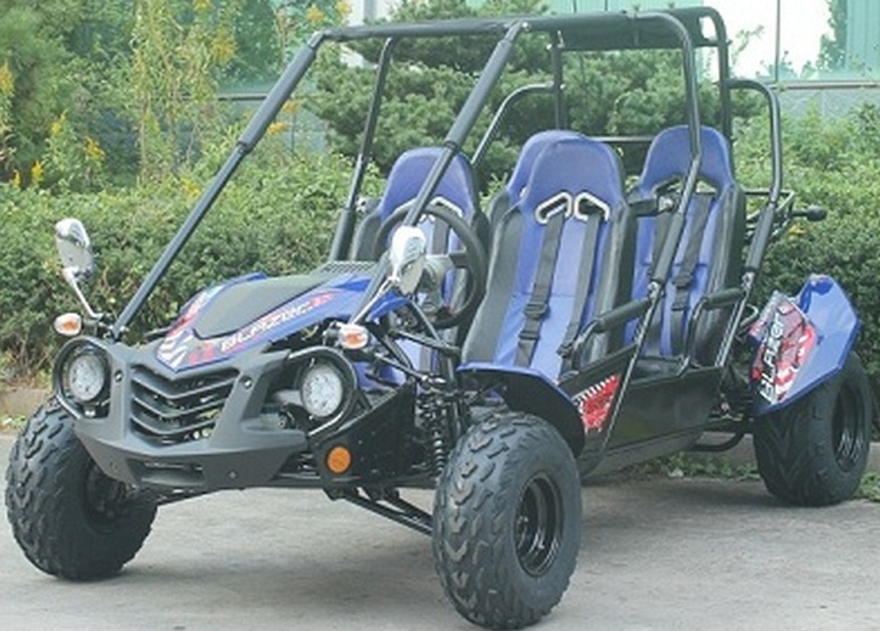 TrailMaster Blazer4 200X 200CC Family Size 4-Seater Go Kart, 4-Stroke, Single Cylinder, Air Cooled - Blue