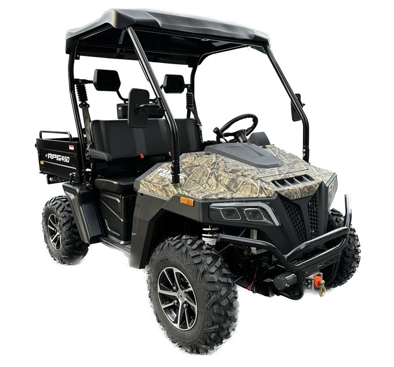 NEW RPS 450 UTV EFI WITH DUMP BED LOADED WITH WINDSHIELD, SIDE NETS , BATTERY AND REVERSE CAMERA