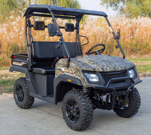 Vitacci Cross Land 200 efi Utv, Dump Bed ( No Windshield) - Camo Side View