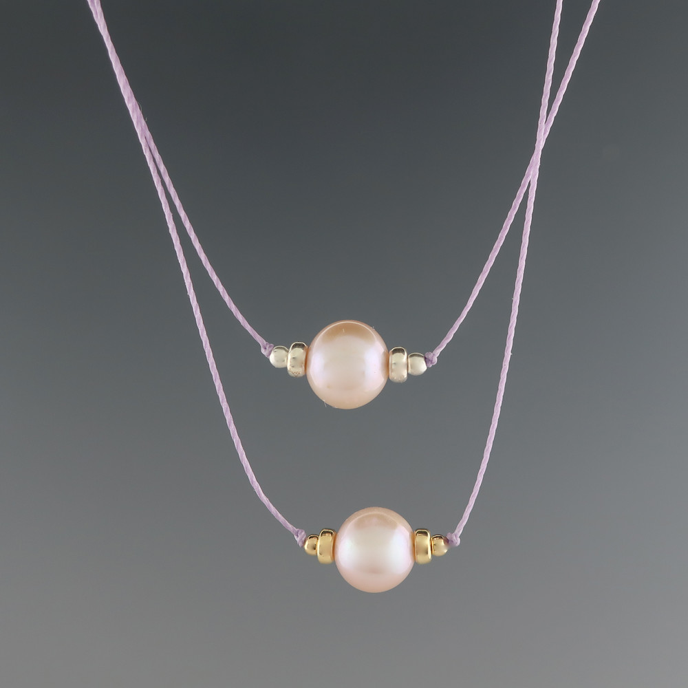 custom freshwater cultured little girls necklaces set of 2