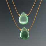 solo fluorite smooth teardrop - light or dark