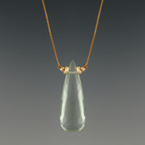 solo elongated teardrop - prasiolite