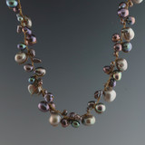 RTS galaxy pearl - grey 10mm  15 1/2 inches sterling