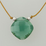 solo cushion - green quartz 4c