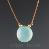 solo luxe coin - aqua chalcedony