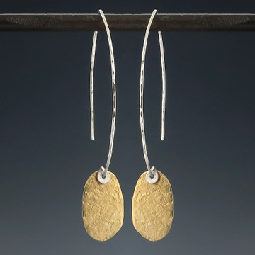 shape - roma silk - ARC earrings brass drop