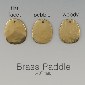 shape - paddle  - brass earrings