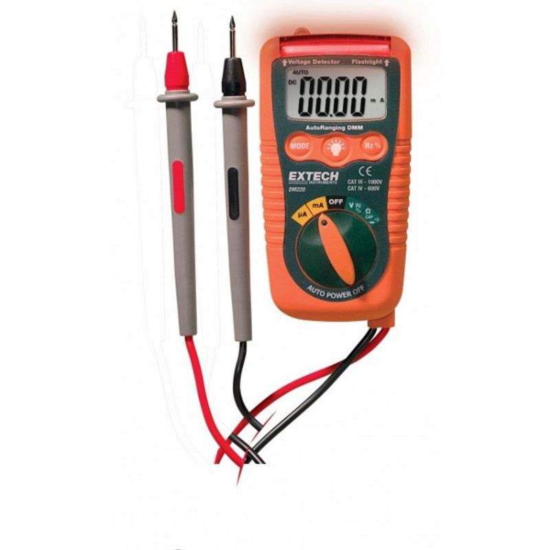 EXTECH DM220 Mini Pocket MultiMeter with Non-Contact Voltage