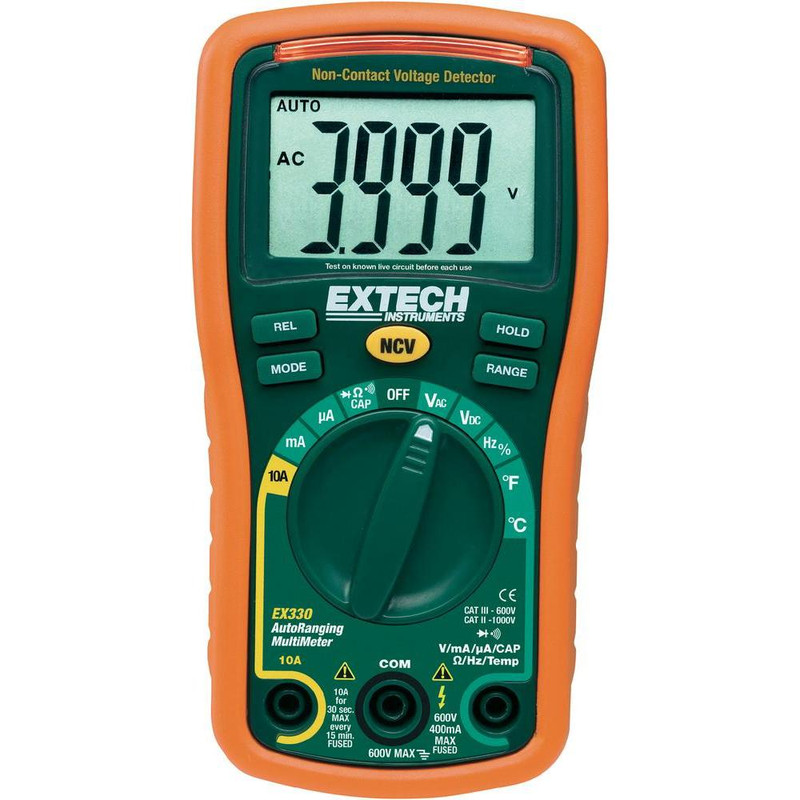 EXTECH EX330-NIST Mini Multimeter with NCV Detector and NIST