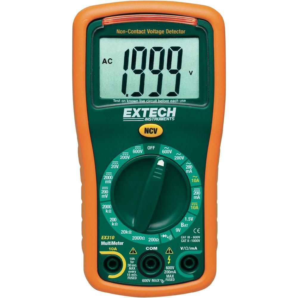 kærlighed pakke ru EXTECH EX310 9 Function Mini MultiMeter + Non-Contact Voltage Detector