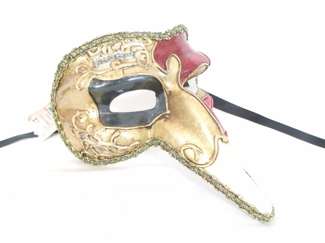Venetian Capitano Mask Adult Silver Halloween Luxury Costume Accessory main image 1