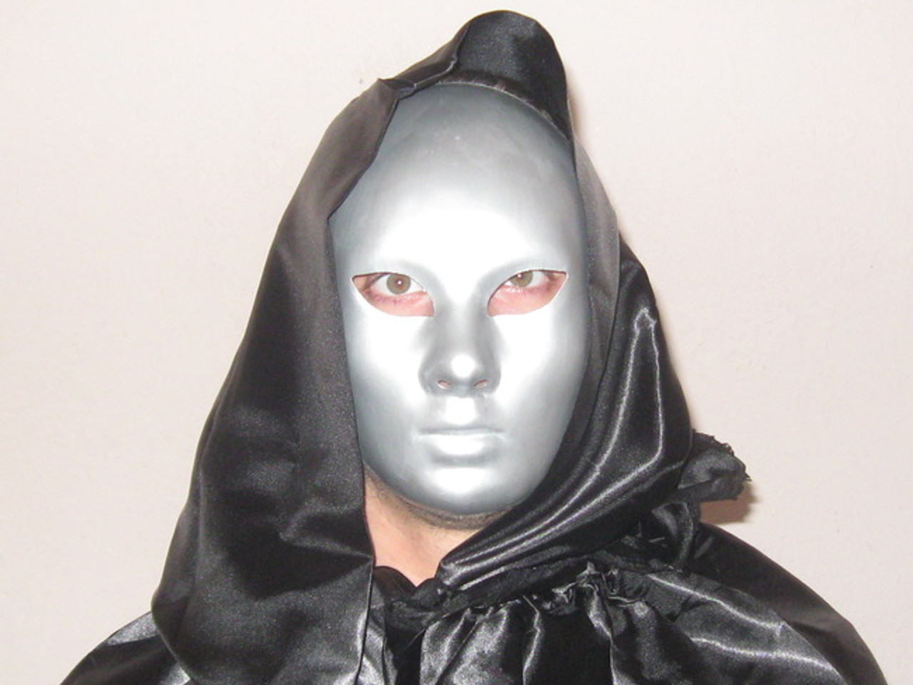 Blank White Volto Grezzo Venetian Masquerade Mask SKU 95 - VENICE BUYS