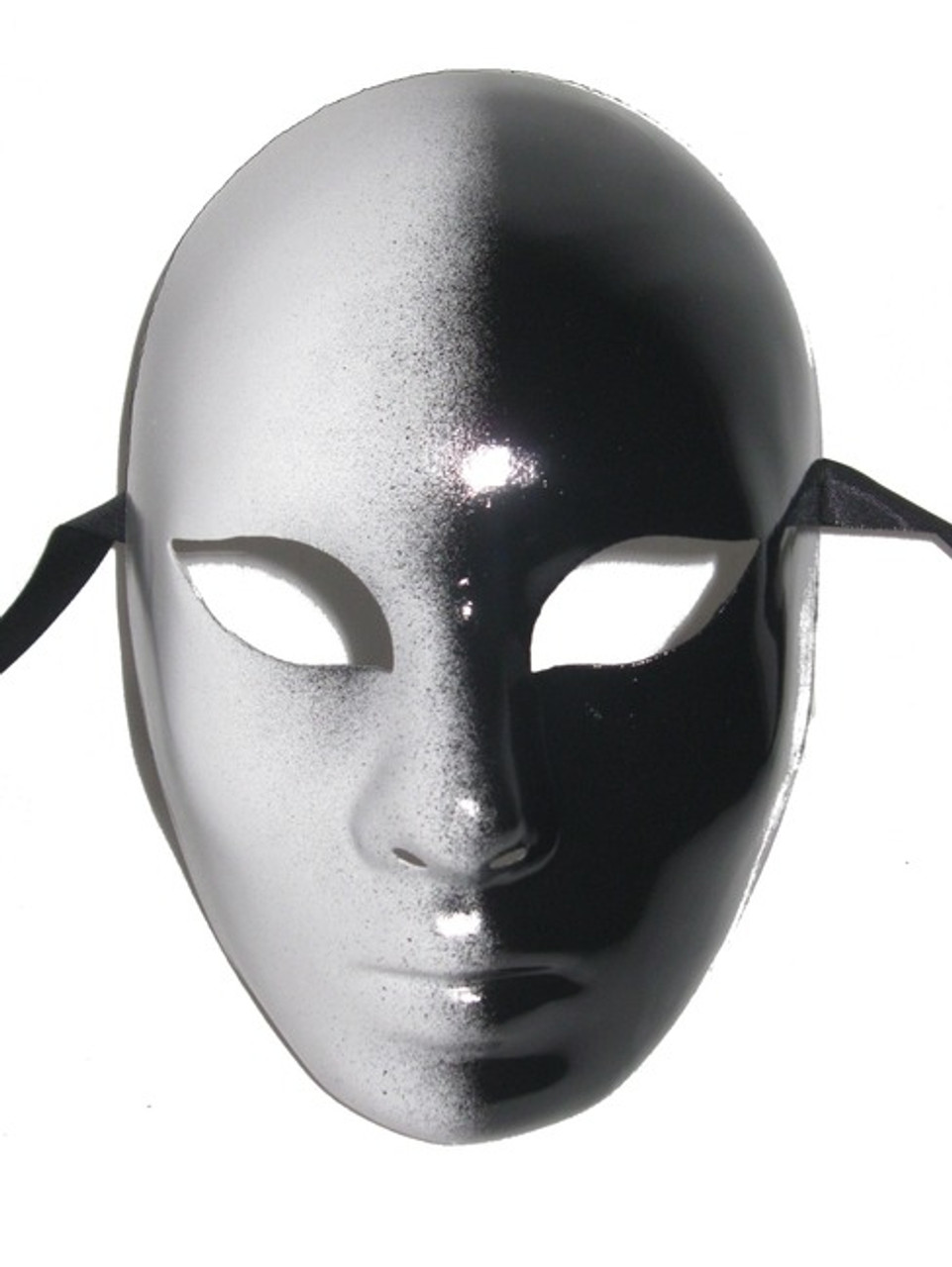 Black White Galaxy Volto Venetian Masquerade Mask SKU 95 - VENICE