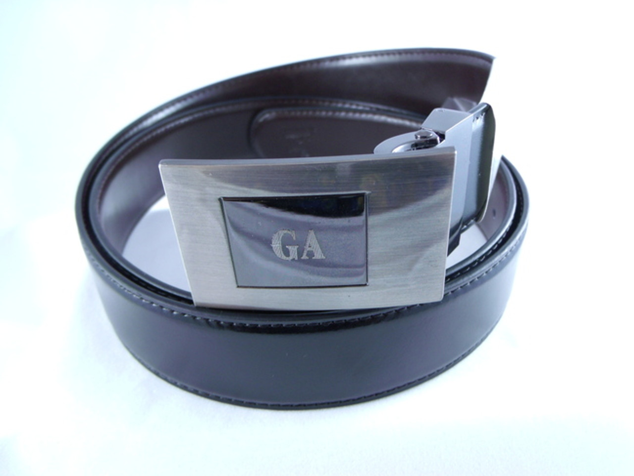 Giorgio Armani Black Brown Reversible Calf Leather Belt GA8