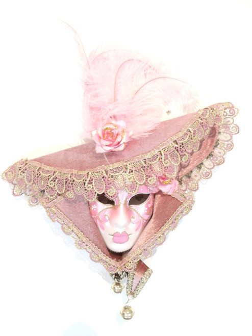 Pink Miniature Cappello Franca 16cm Venetian Decorative Hat Mask SKU P100-2