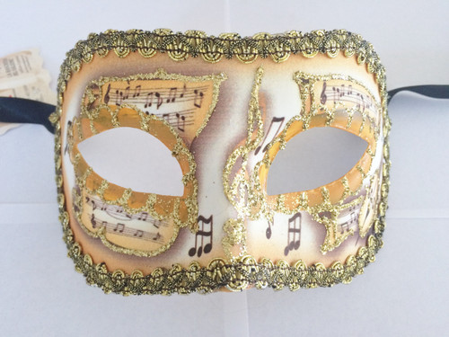 Creme Music Sinfonia Joker Venetian Masquerade Mask SKU 178 - VENICE BUYS