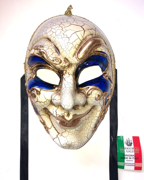 Blue Joker Kre Venetian Masquerade Mask SKU 180