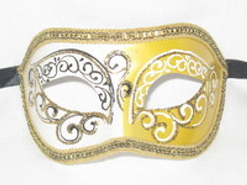 Yellow Colombina New Lillo Venetian Mask SKU 029ny