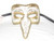Gold White Capitano Flavia Venetian Nose Masquerade Mask SKU 130fgw