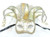 Gold Cream Colombina Jolly Stoffa Venetian Mask SKU 325jgc