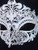 Silver Glitter Laser Cut Metal Venetian Masquerade Mask SKU 005Z