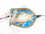 Blue Colombina Commedia Venetian Masquerade Mask SKU 012cbl