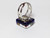 Multi Color Small Square Murano Glass Venetian Adjustable Ring Jewelry SKU 18MG