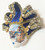 Royal Blue Brocade Jollini Miniature Ceramic Venetian Mask SKU P124