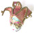 Pink Ceramic Miniature Jester Jollini Venetian Mask SKU P124
