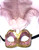 Pink Gold  Ciuffo  Star Feather Venetian Masquerade Mask SKU 266