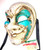 Turquoise Joker Kre Venetian Masquerade Mask SKU 180