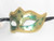 Green Colombina Punta Satin Venetian Mask SKU N45