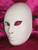 Blank White Volto Grezzo Venetian Masquerade Mask SKU 95
