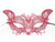 Red Glitter Cat Metallo Laser Cut Metal Venetian Masquerade Mask SKU 015Z