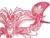 Red Glitter Cat Metallo Laser Cut Metal Venetian Masquerade Mask SKU 015Z