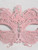 Pink Glitter Cat Laser Cut Metal Venetian Masquerade Mask SKU 019Z