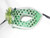Green Fabric Flower Colombina Organza Venetian Masquerade Mask SKU 5F