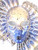 Blue Gold Big Woman Berta Venetian Masquerade Mask SKU 226bblg