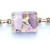 Pink Gold Flower Murano Glass Venetian Bracelet Jewelry SKU 24MG