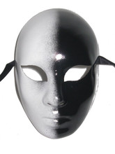 Blank White Volto Grezzo Venetian Masquerade Mask SKU 95 - VENICE BUYS