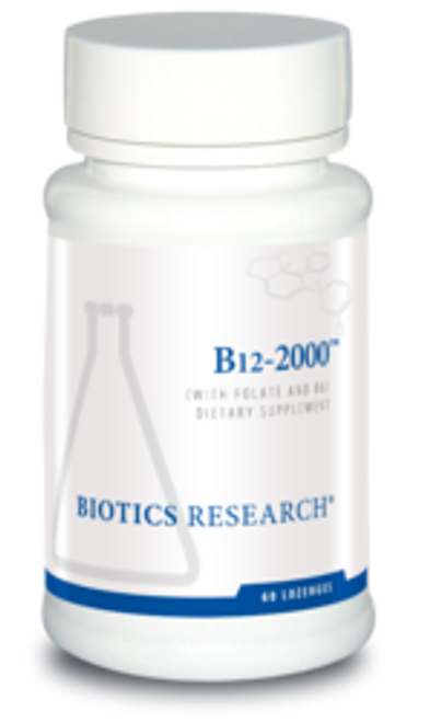 BIOTICS  --- "B12-2000"  Great Tasting B12 Lozenge - 60 Lozenges