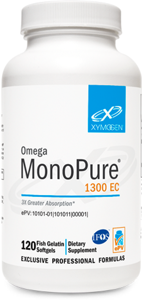Xymogen   ---  "Omega MonoPure® 1300 EC" ---  High Potency Omega-3  - 120 Fish gelatin