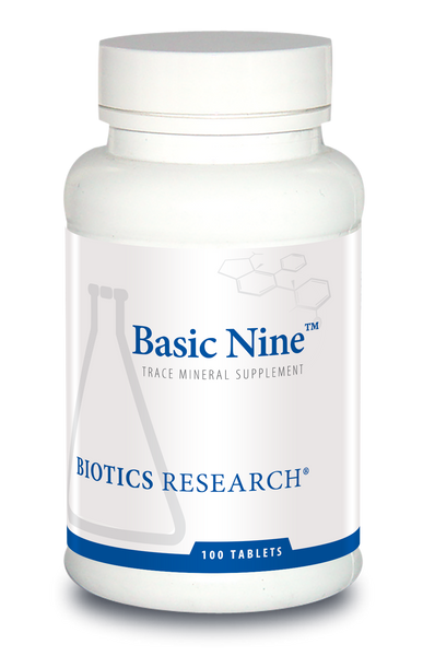 Biotics --- "Basic Nine" --- Vegetarian Whole Food Sourced Trace Minerals - 100 Tabs