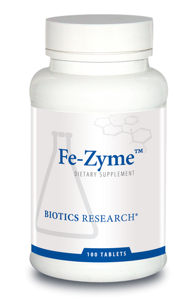 Biotics  ---  "Fe-Zyme"  ---  Highly BioAvailable IRON - 100 Tabs