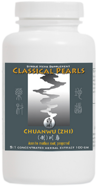 Classical Pearls --- "CHUANWU (ZHI)" --- TCM Aconite Mother Root - 100 Servings