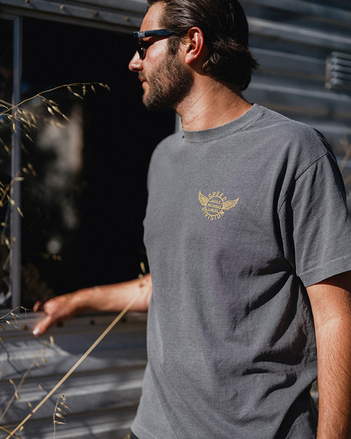 Wings Tee - Faded Black