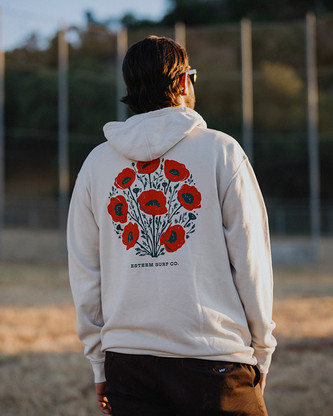 Poppies Hoodie - Ivory - Esteem Surf