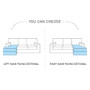 Anna corner sofa bed with storage I96/S29