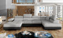 Sunderland U shaped sofa bed with storage S21/S11