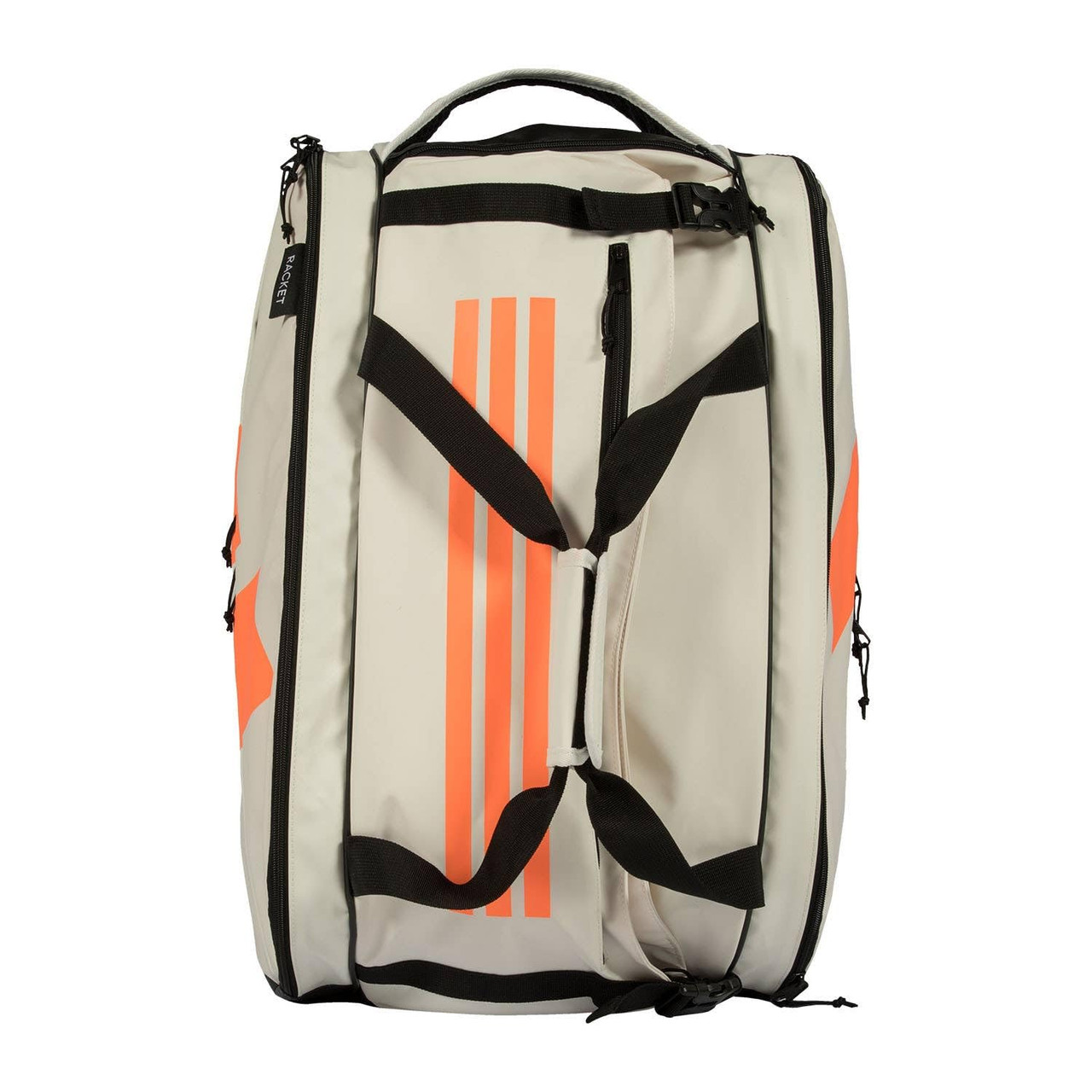 ハマケロ Adidas Multigame Racket Bag (Off White/Orange) - paddlepro